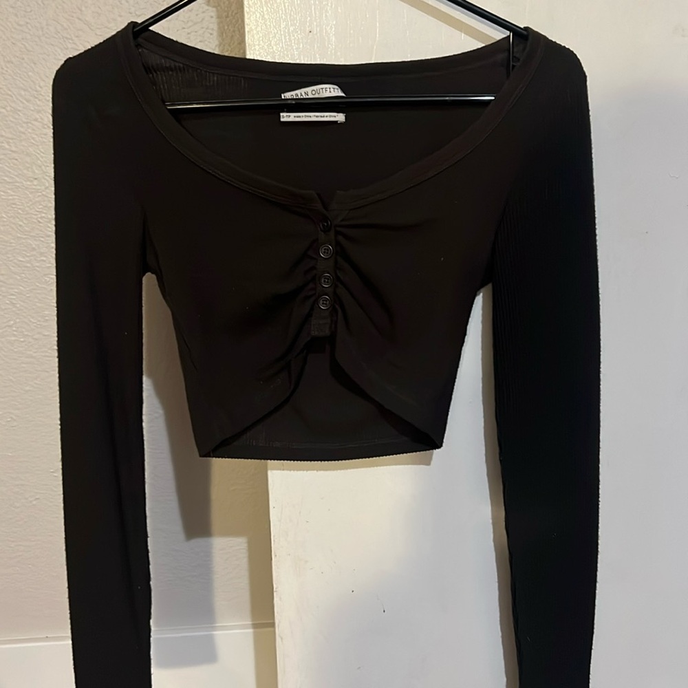 Sweater top, black/brown color
